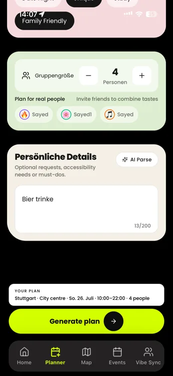 Events in der App